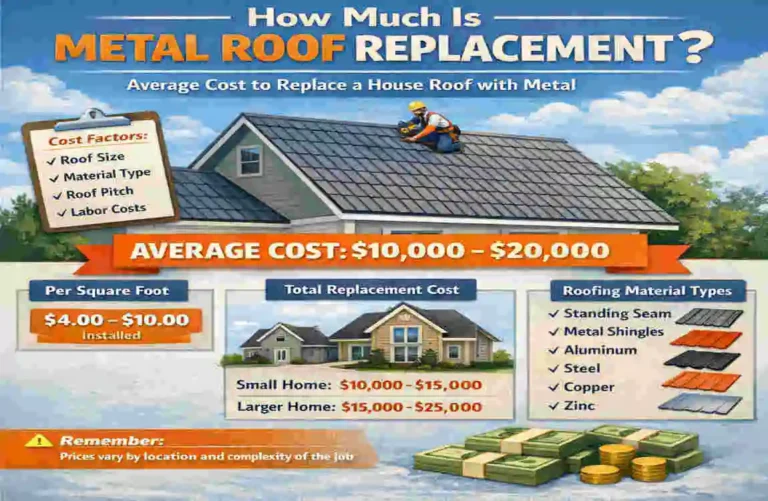 How Much Is Metal Roof Replacement? Average Cost to Replace a House Roof with Metal How Much Is Metal Roof Replacement