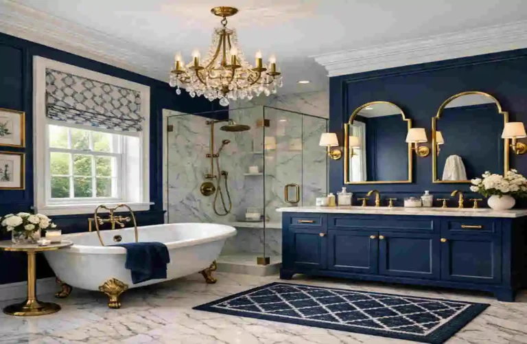 Navy Blue Bathroom