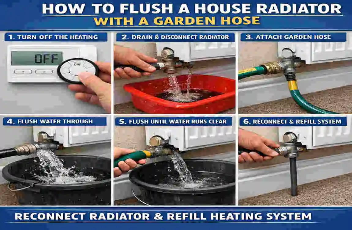 How to Flush a House Radiator with a Garden Hose