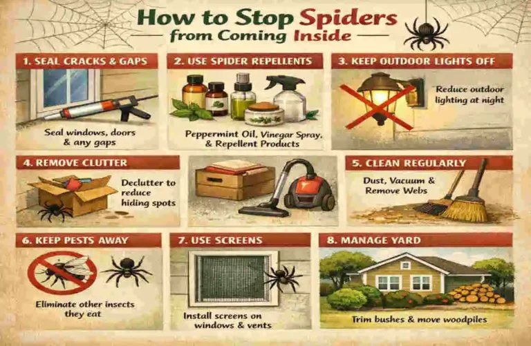 how to stop spiders coming into house