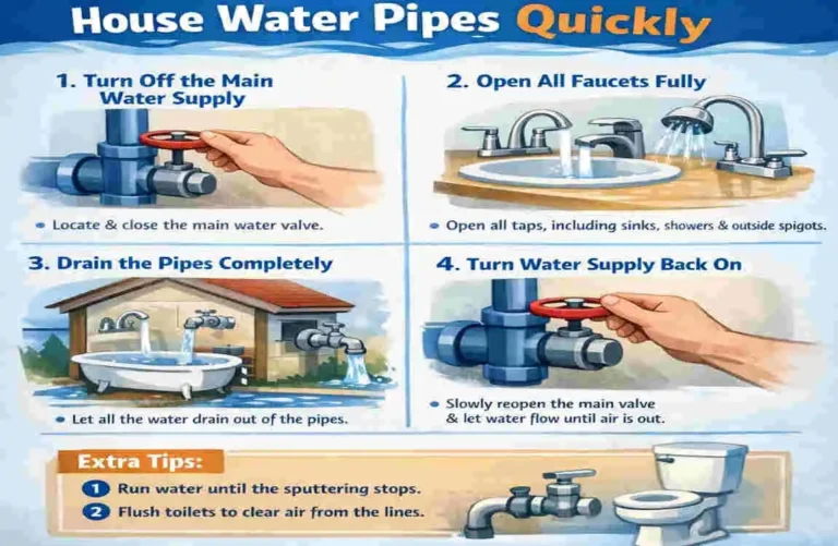 how to remove air from water pipes in house
