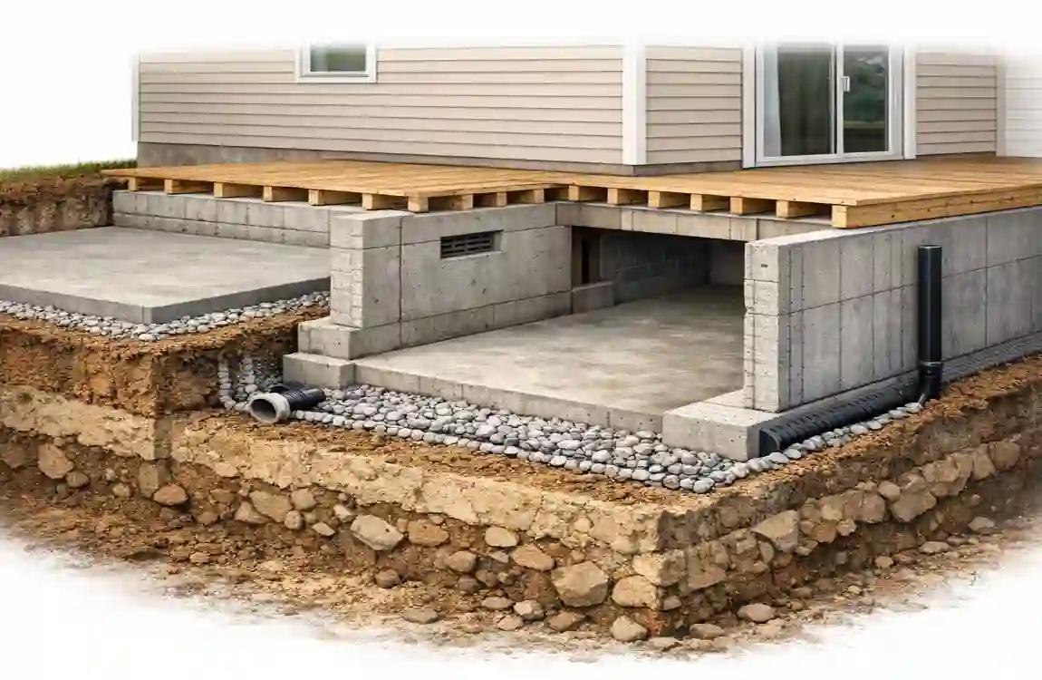 how deep is a house foundation