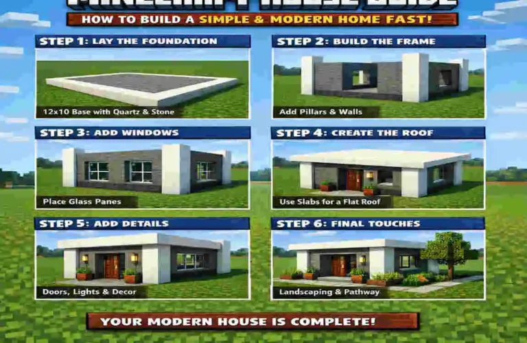 Minecraft House Guide: How to Build a Simple & Modern Home Fast how to build a house in minecraft