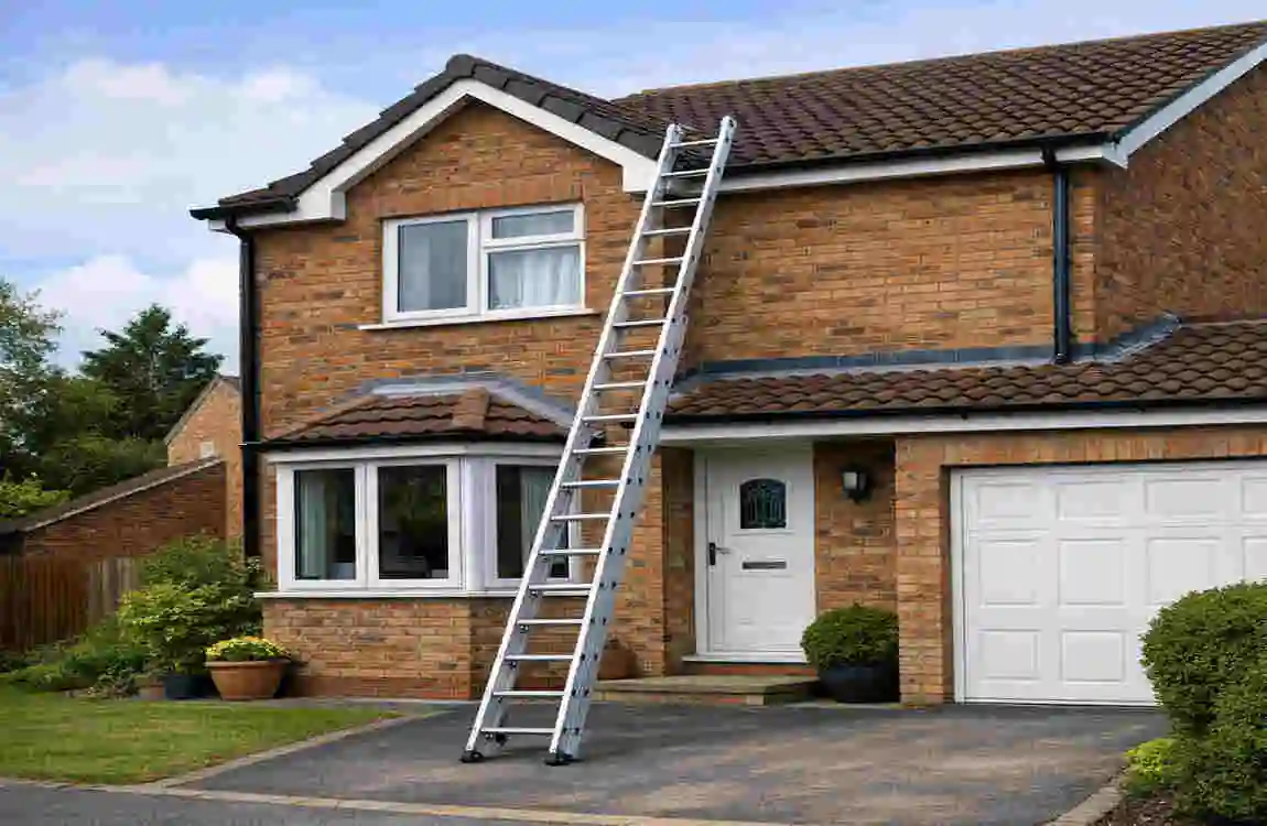 what size ladder do i need for a 2 story house uk