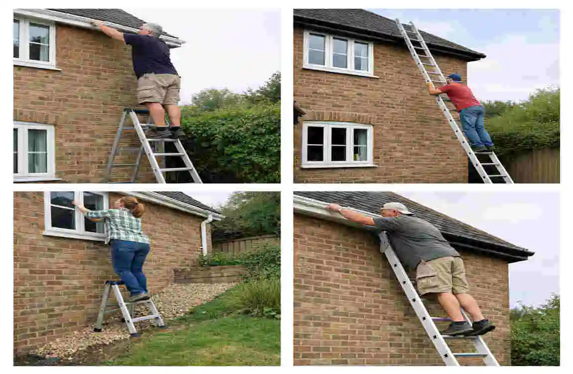 what size ladder do i need for a 2 story house uk