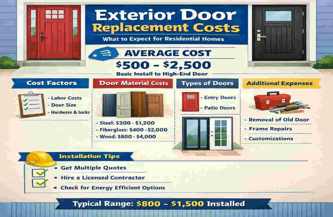 how much to replace exterior door