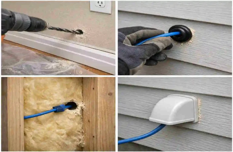 how to run ethernet cable through exterior wall