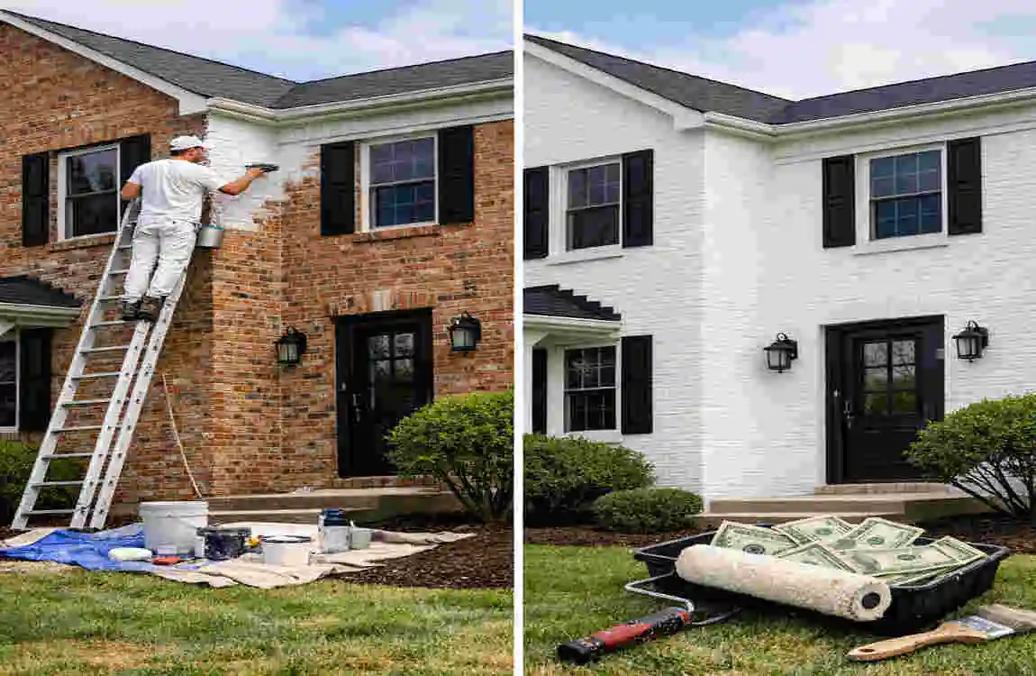 how much does it cost to paint exterior brick