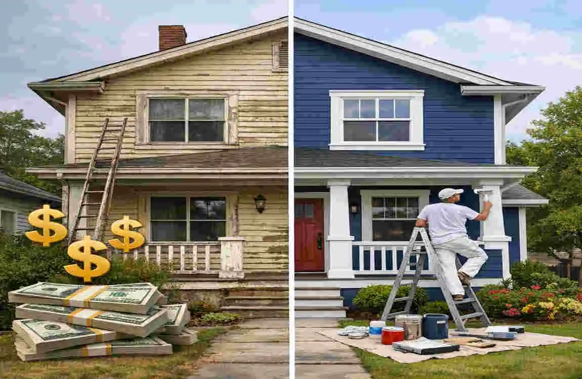 how much to paint 2 story house exterior