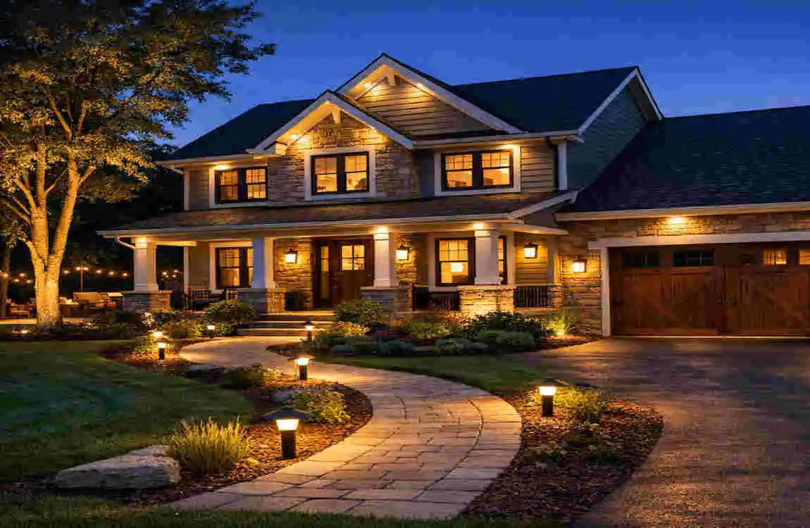 how to light your house exterior
