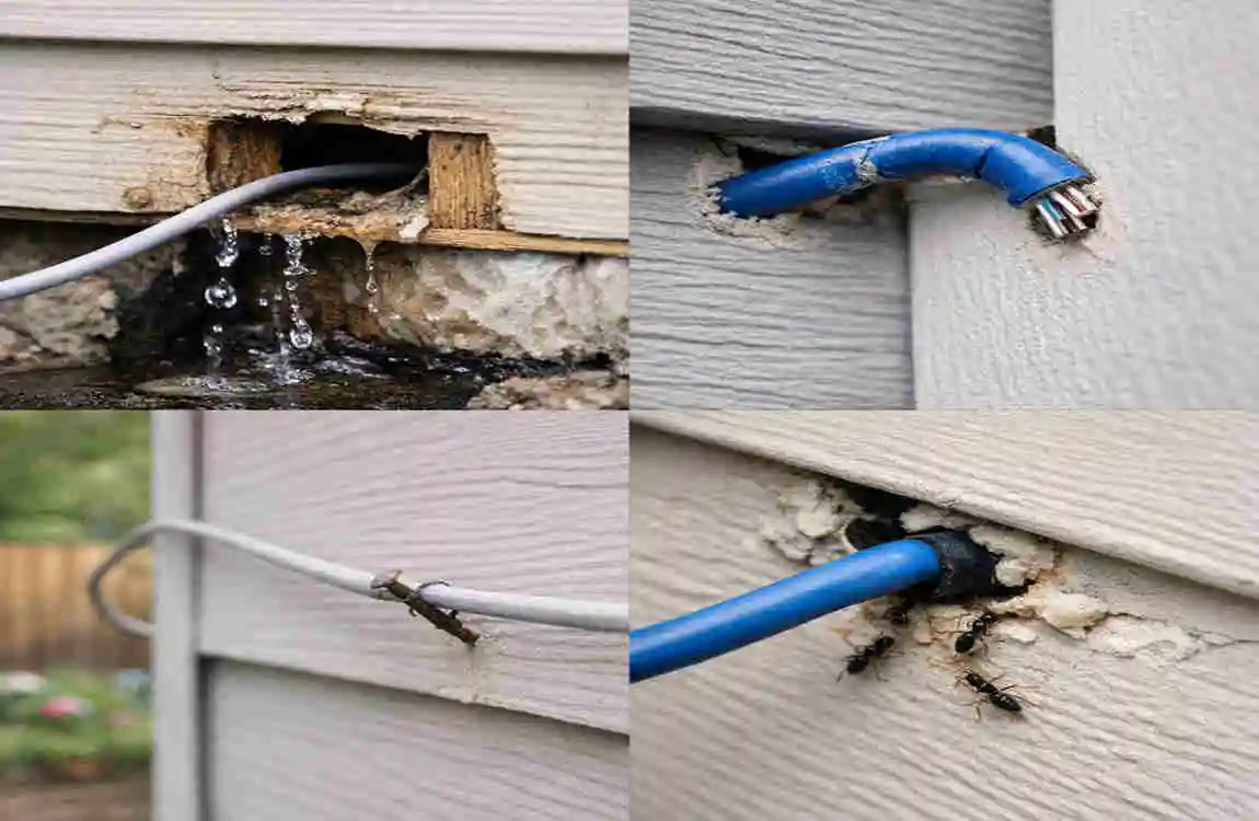 how to run ethernet cable through exterior wall
