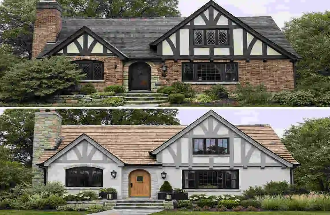 how to update a tudor style home exterior