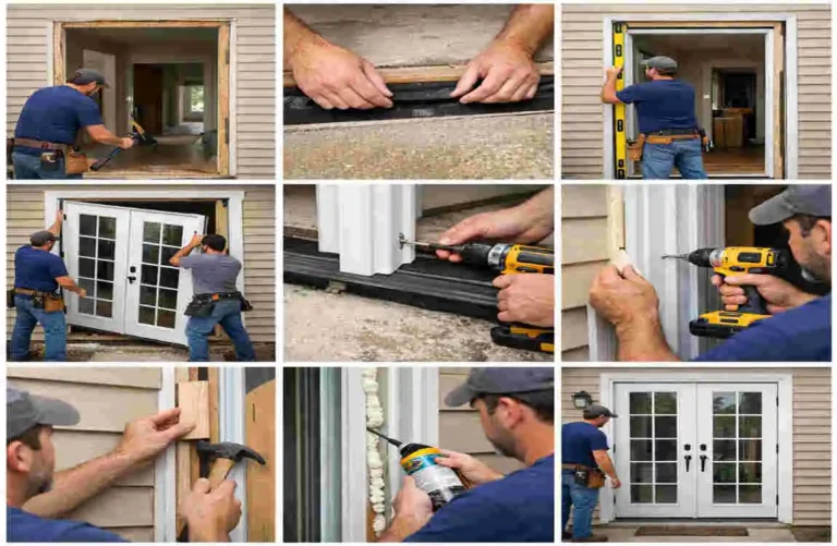 how to install an exterior french door