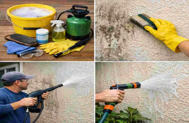 how to clean stucco exterior walls