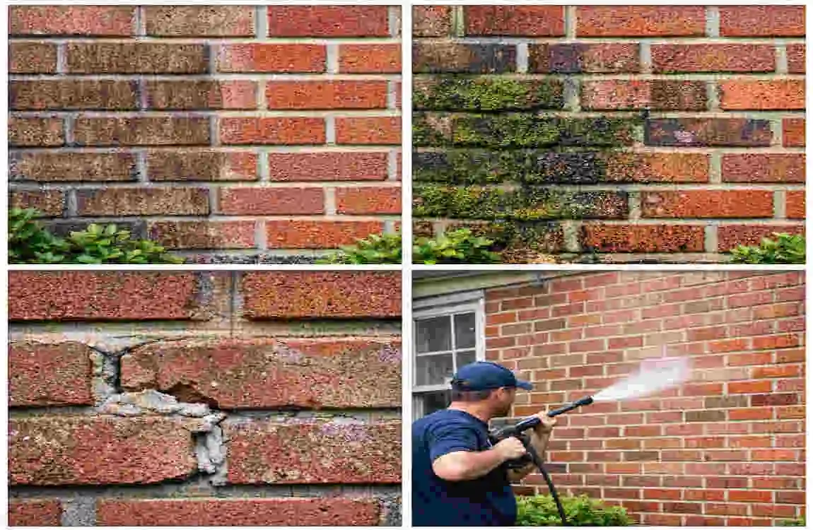 how to clean brick exterior
