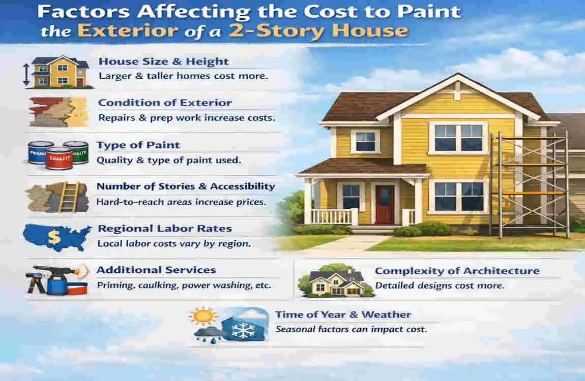 how much to paint 2 story house exterior