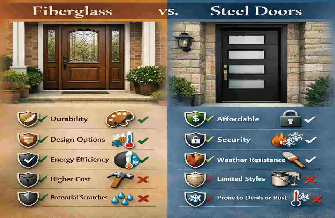 is fiberglass or steel better for an exterior door