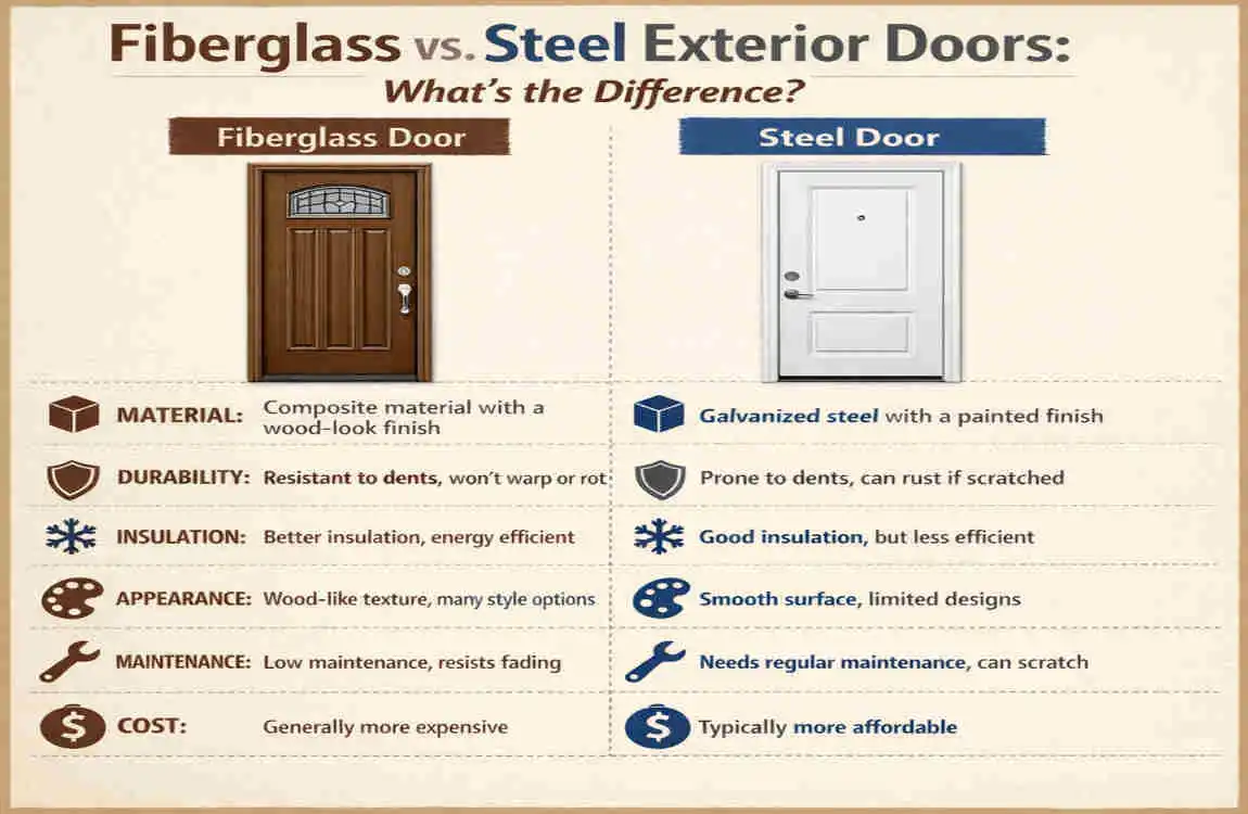are fiberglass exterior doors better than steel
