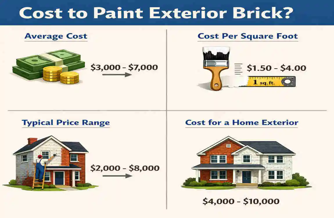how much does it cost to paint exterior brick