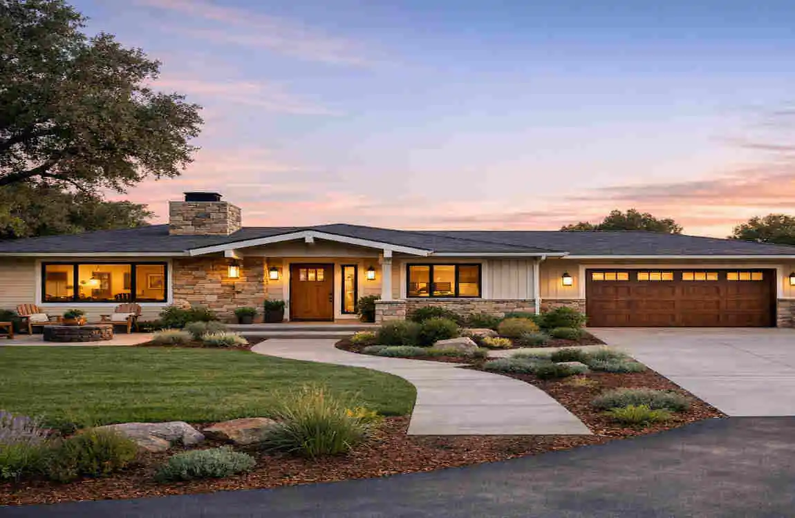 how to ranch style house exterior