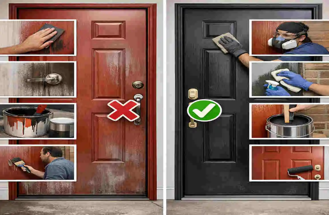 how to paint an exterior metal door