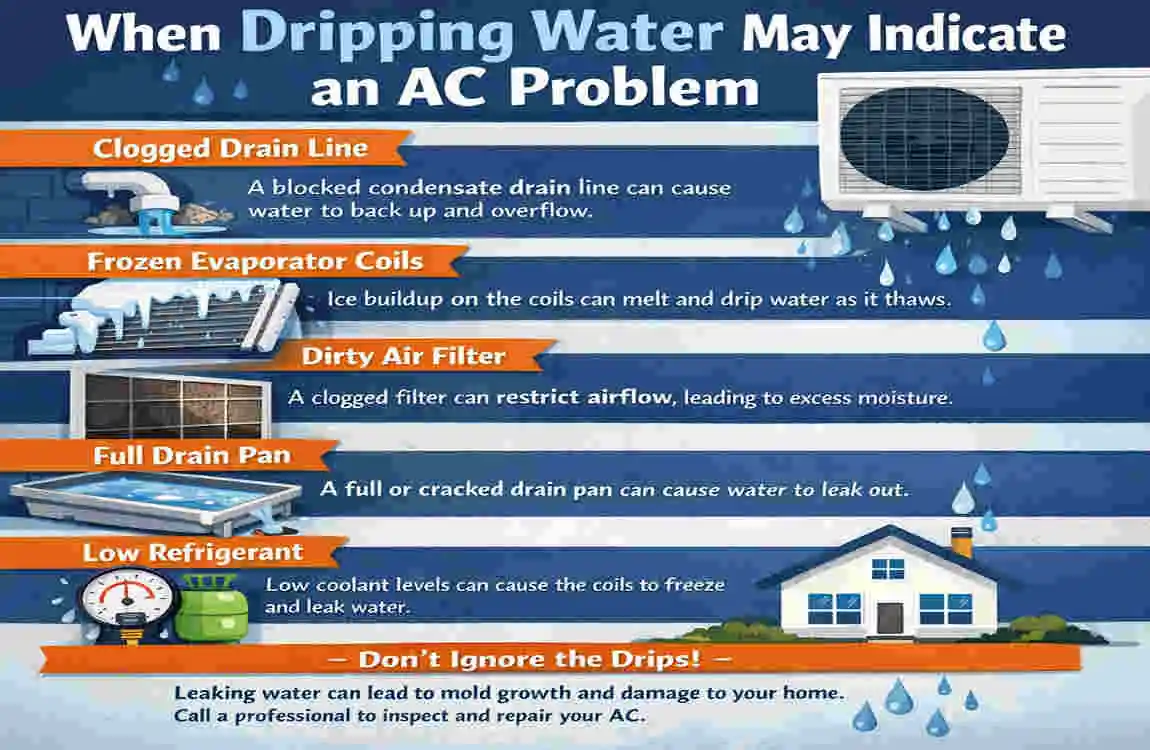 should my exterior ac drain pipe be dripping water