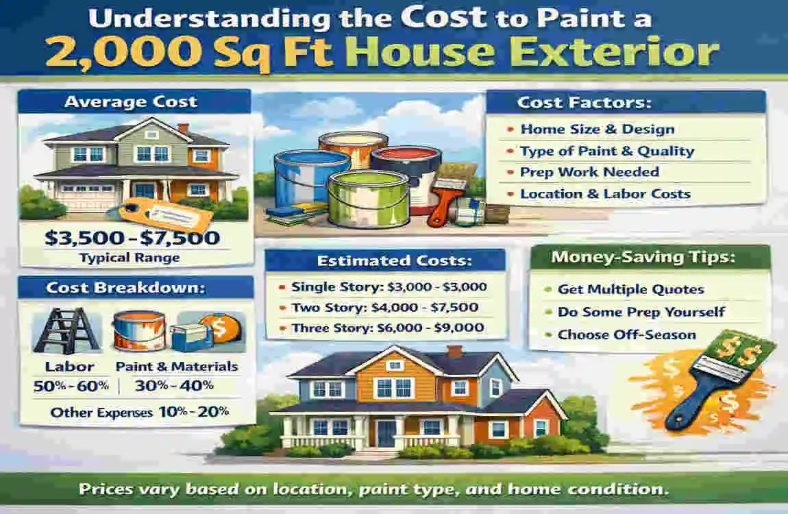 how much to paint a 2000 sq ft house exterior