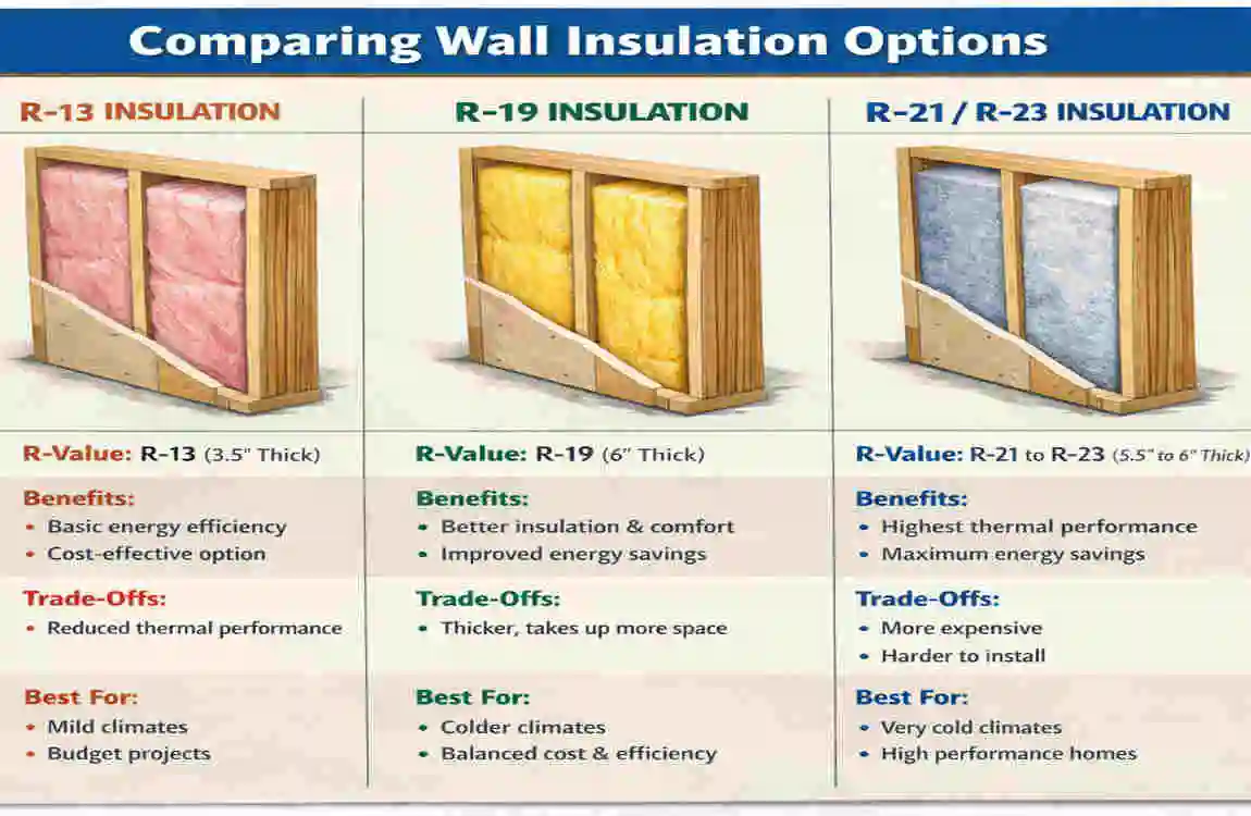 is r 13 insulation good for exterior walls