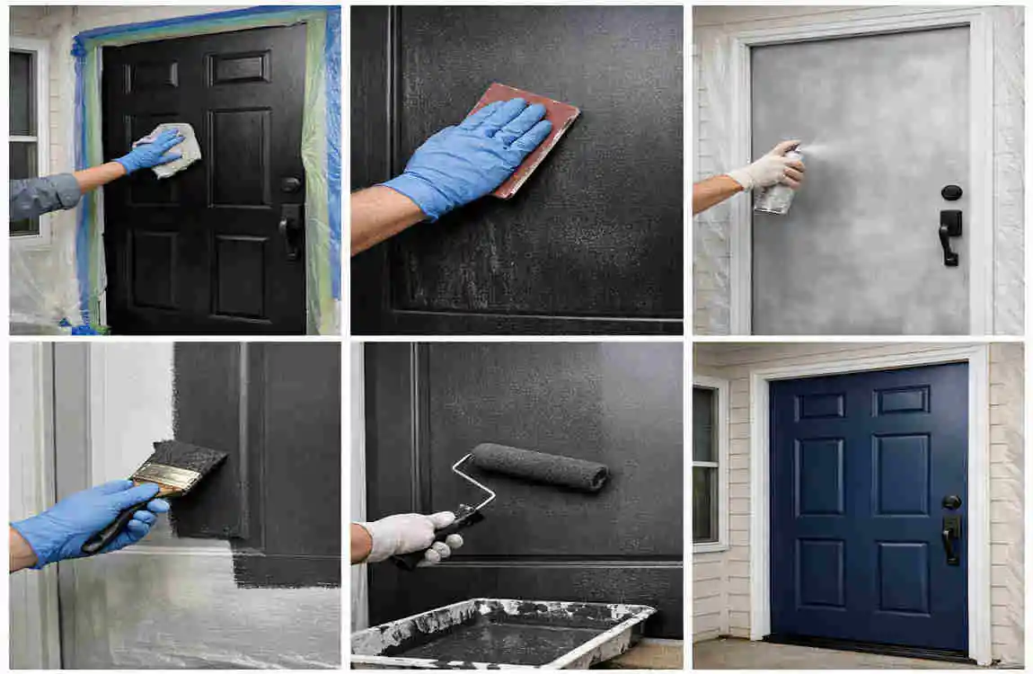 how to paint an exterior metal door
