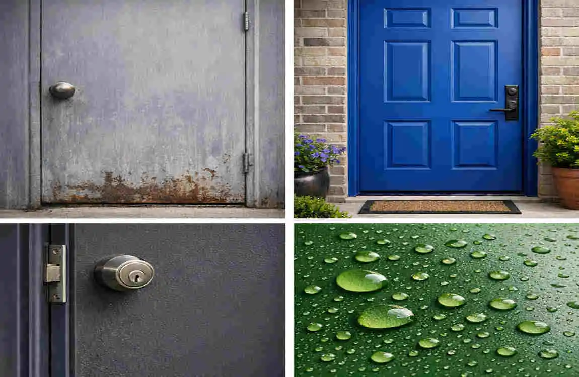 how to paint an exterior metal door