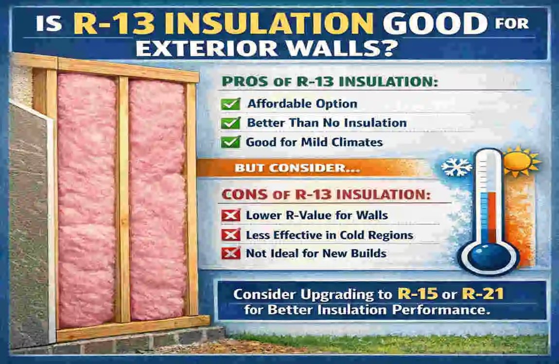 is r 13 insulation good for exterior walls