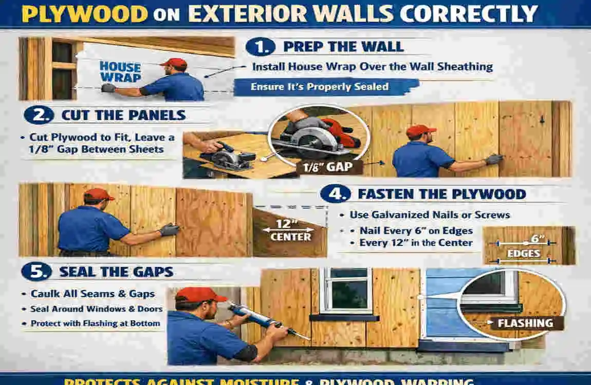 what thickness plywood for exterior walls