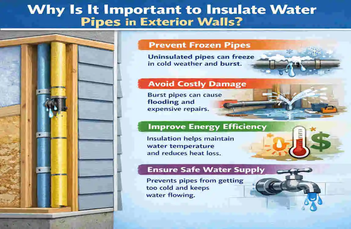 how do you insulate water pipes in exterior walls