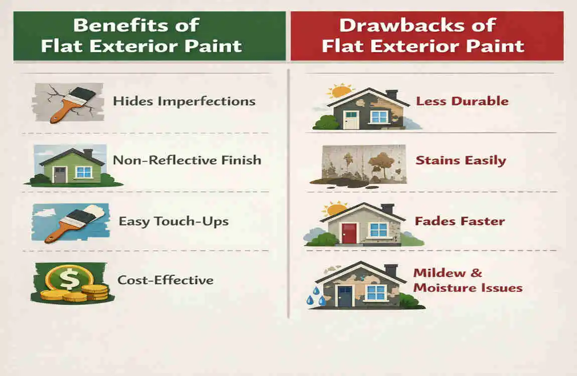 is flat paint good for exterior