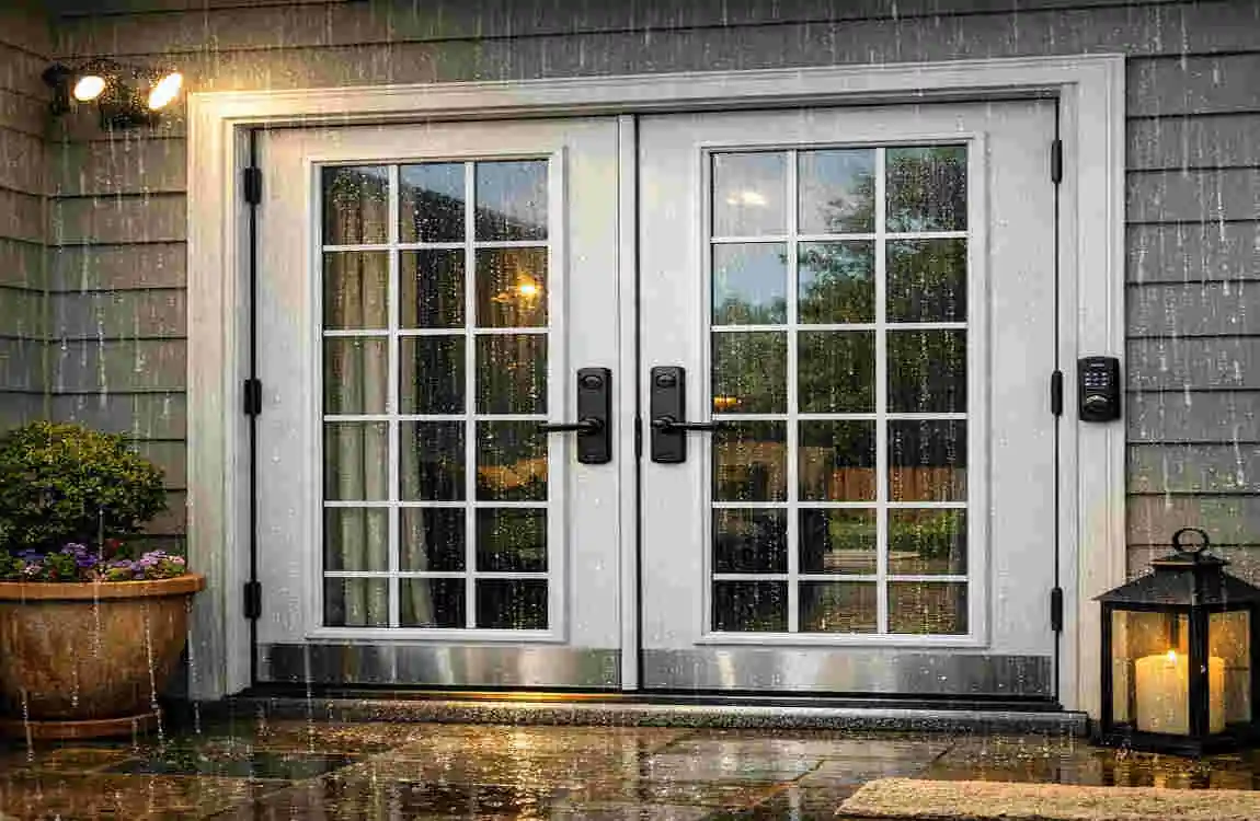 patio double french doors exterior