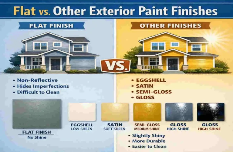 is flat paint good for exterior