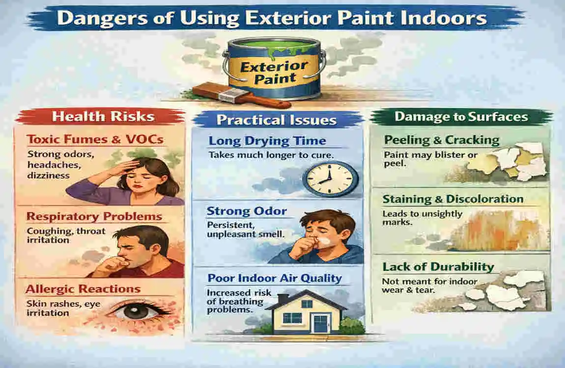 can use exterior paint inside
