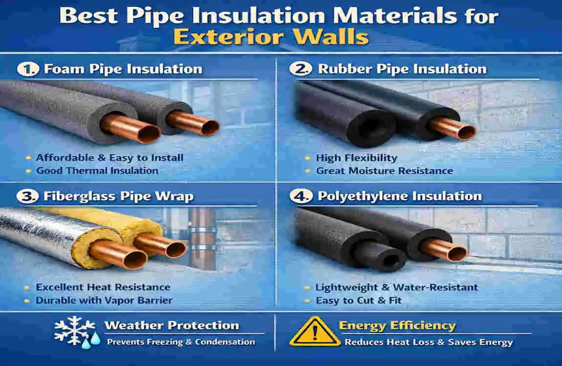 how do you insulate water pipes in exterior walls