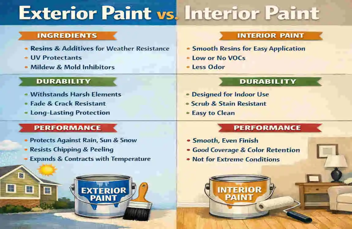 can you use exterior paint interior