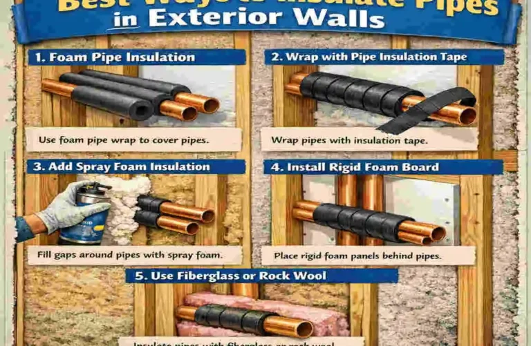 how do you insulate water pipes in exterior walls